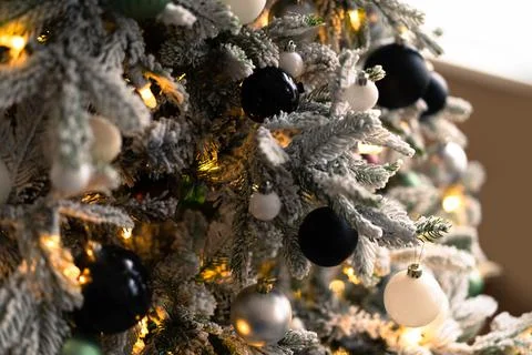 Christmas decorations on the Christmas tree. Stock Photos