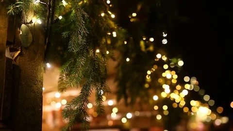 Christmas decorations of the city Stock Footage 70961505