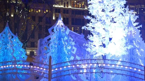 Christmas decorations in the city Stock-Footage 71165330
