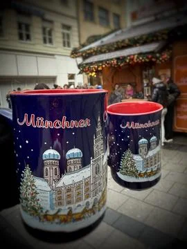 Christmas decorations cups 스톡 사진