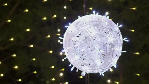 Christmas decorations in the Department store or church. Stock Footage 166344185