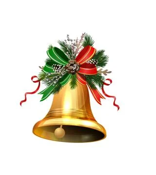 Golden Christmas Bell - Christmas Bells - Sticker