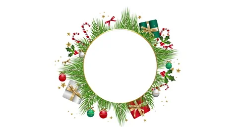 Christmas Decorations Frame Stock Footage 260086412