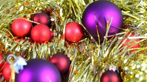 Christmas decorations glittering Stock Footage 20490181