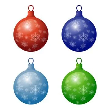 Christmas decorations icon set Stock Illustration