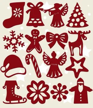 Christmas decorations Stock Illustration