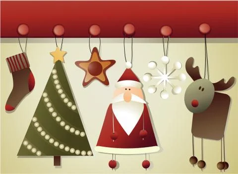 Christmas decorations Stock Illustration