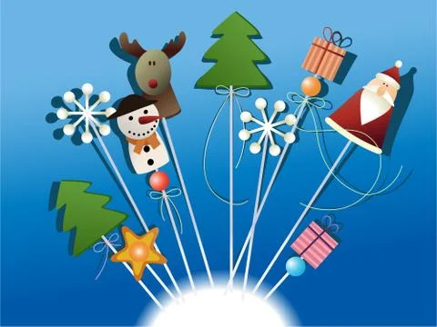Christmas decorations Stock Illustration