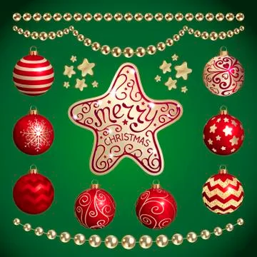 Christmas decorations Stock Illustration
