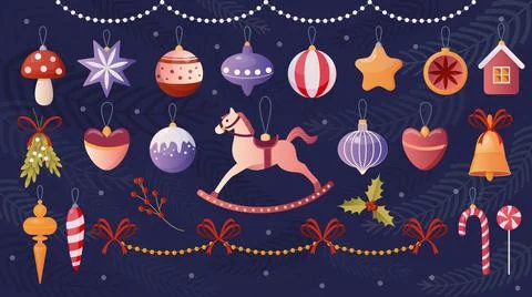 Christmas decorations Stockillustratie
