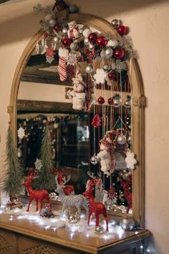 Christmas decorations in the interior. Stock Photos