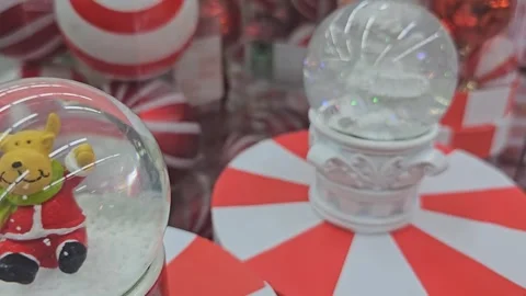 Christmas Decorations At The Mall Stock Footage 295146407