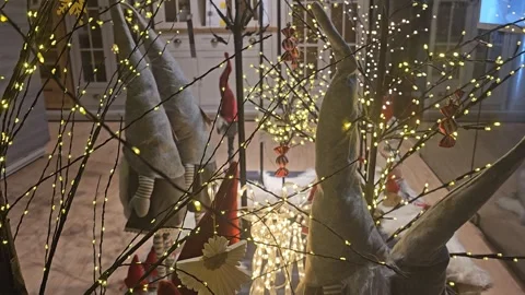 Christmas Decorations At The Mall Stock Footage 295146495