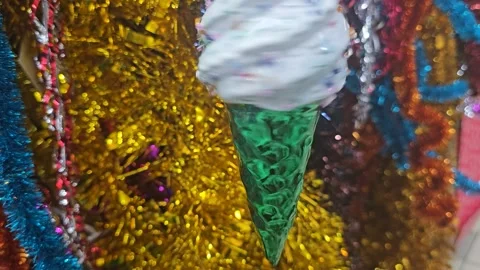 Christmas Decorations At The Mall Stock Footage 295146513