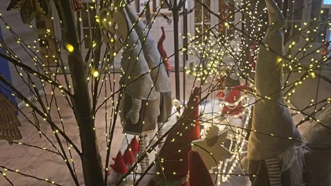 Christmas Decorations At The Mall Stock Footage 295146530
