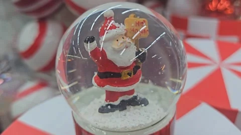 Christmas Decorations At The Mall Stock Footage 295148745