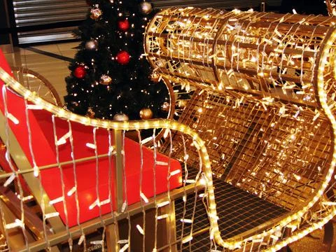 Christmas decorations in a mall Stock Photos