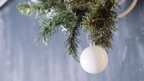 Christmas decorations. New Year's toys and ornaments. Stock Footage 94620249