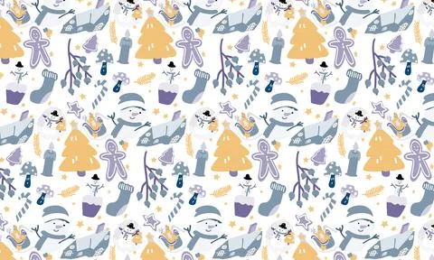 Christmas decorations pattern background Stock Illustration