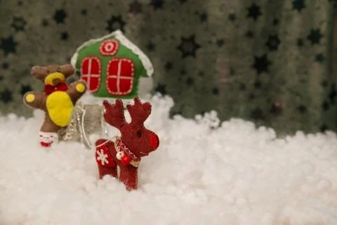 Christmas decorations postcard Stock Photos