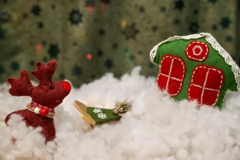 Christmas decorations postcard Foto stock