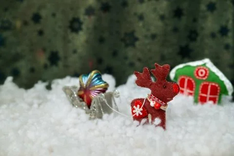 Christmas decorations postcard Stock Photos