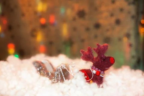 Christmas decorations postcard Stock Photos