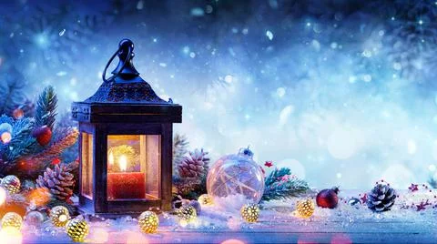 Christmas decorations on rustic wood background Stock Illustration