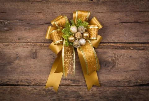 Christmas decorations on rustic wood background Stock Illustration