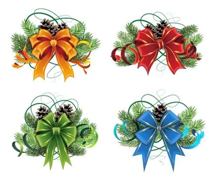 Christmas decorations set Stock Illustration