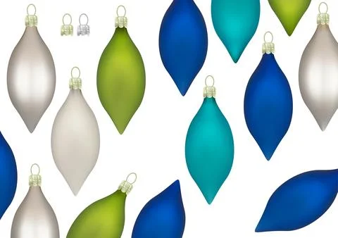 Christmas Decorations in the Shape of a Teardrop Stock Illustration