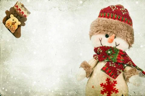 Christmas decorations with snowman Stock-Fotos