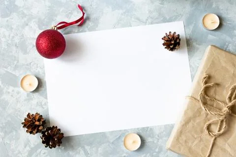 Christmas decorations with space for text. Фото