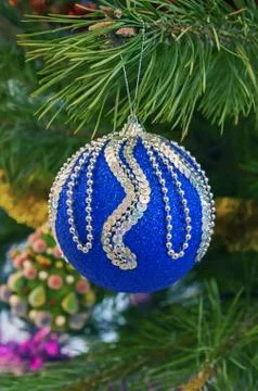 Christmas decorations of sphere Stock Photos