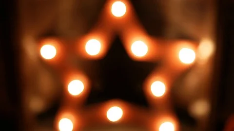 Christmas decorations. star with backlight from defocus to focus Stock Footage 120945514