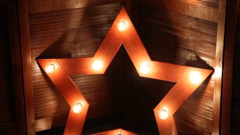 Christmas decorations. star with backlight Stock Footage 120945488