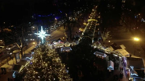 Christmas decorations. Strings of lights umbrella 스톡 동영상 126266824