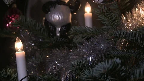 Christmas decorations in a tree Stock Footage 70841538