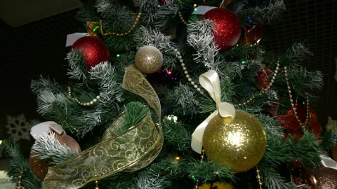 Christmas decorations on the tree. Stock Footage 167831250