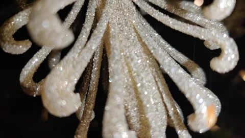 Christmas decorations on the tree. Macro shooting Stock Footage 150650919