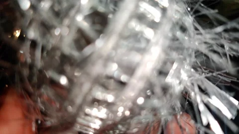 Christmas decorations on the tree. Macro shooting Stock Footage 150650953