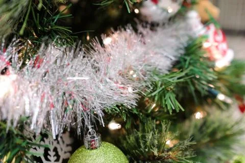 Christmas decorations on a tree Foto stock