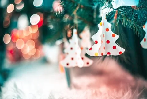 Christmas  decorations on tree Stock Photos