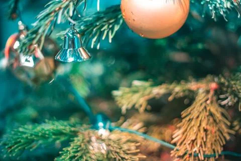 Christmas  decorations on tree Stock Photos