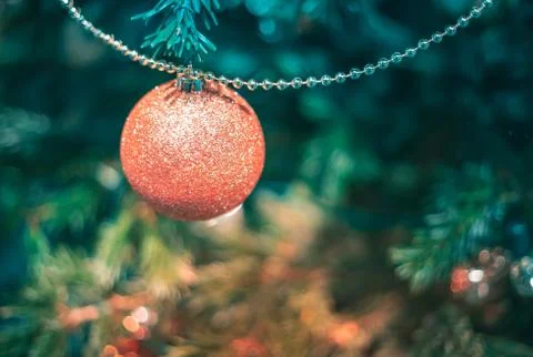 Christmas  decorations on tree Stock Photos