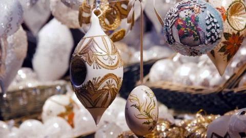 Christmas decorations on the tree Stock Photos