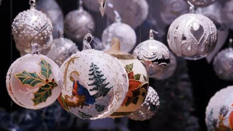 Christmas decorations on the tree Foto stock