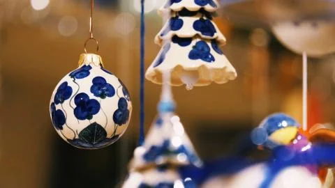 Christmas decorations on the tree Stock Photos