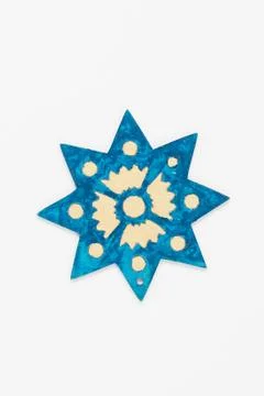 Christmas decorations on white background isolate, copyspace, flatley Stock Photos