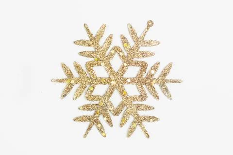 Christmas decorations on white background isolate, copyspace, flatley Stock Photos